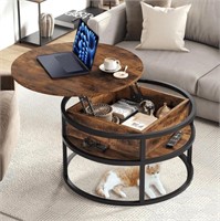 WF7259  Rustic Wood Coffee Table with Storage