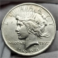 1924 Peace Silver Dollar