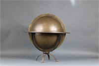 Solid Brass Globe on Stand