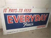 Metal Everyday Feeds Sign