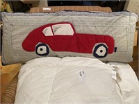 Full/Queen size comforter w/kids car body pillow