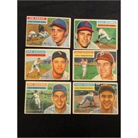 (13) Mixed Graded 1956 Topps Baseball Cards
