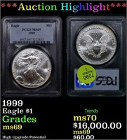 ***Auction Highlight*** PCGS 1999 Silver Eagle Dol