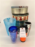 Assorted containers and cups