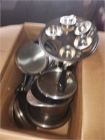 Box of Cooking Pans & more