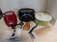Toaster, salad spinner, apple slicer, perfect