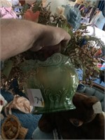 Flowers, Old Pot, and Blue Glass