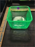 Green Uranium Glass Bowl Glows