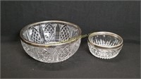 Vintage Clear Glass & Silver Plate Bowls