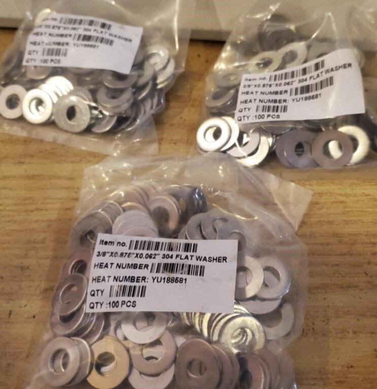 300 Stainless 3/8 Flat Washers