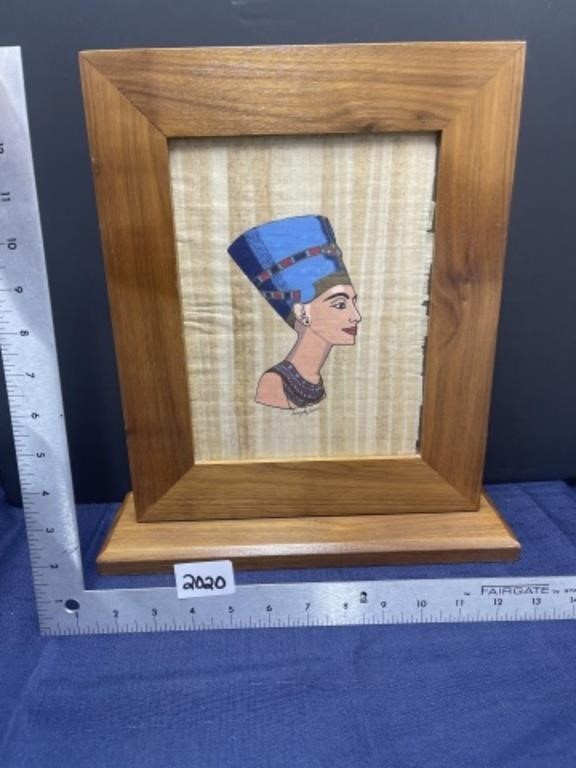 Egyptian Nefertiti Painted on papyrus paper