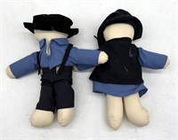 Hand Sewn Vintage Dolls - Amish Couple