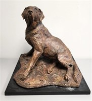 Walter Matia, "Labrador Seated", Limited Ed Bronze