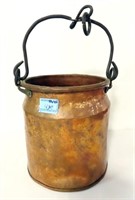 UNIQUE HANDICRAFT COPPER PAIL WITH IRON HANDLE