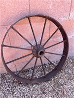 25” Antique Metal Wagon Wheel