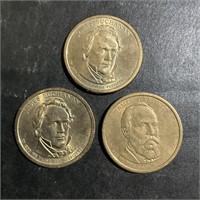 LOT OF (3) PRESIDENTIAL $1.00 ONE DOLLAR COINS