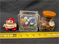 Marbles, pennies and other