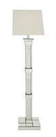 "As Is" Deco 79290 Wood Mirror Crystal Floor Lamp