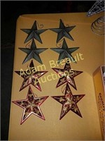 8 decorative star Christmas ornaments