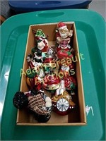 15 glass & ceramic Christmas ornaments