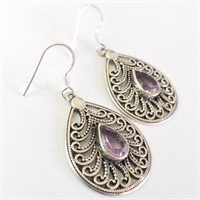 $240 Silver Amethyst Earrings