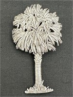 Sterling Silver Palm Tree Pin/Pendant 12.8 Grams
