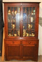 Antique Solid Walnut Cupboard