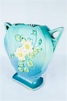 Roseville 984-8" White Rose Vase