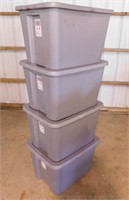 4 Sterilite 18 gallon storage totes w/ lids