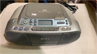 Sony portable CD player and radio model CFDS01.