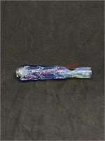 3.5in Blue Glass Chillum Pipe (living room)