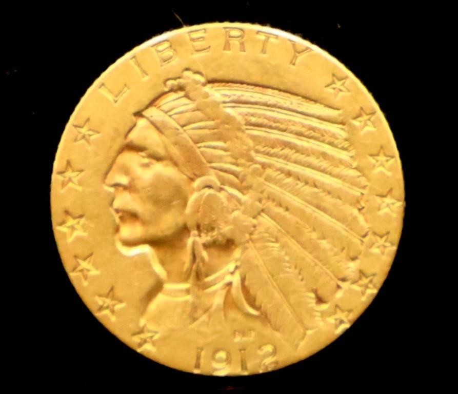 1912 Indian face $5 gold coin