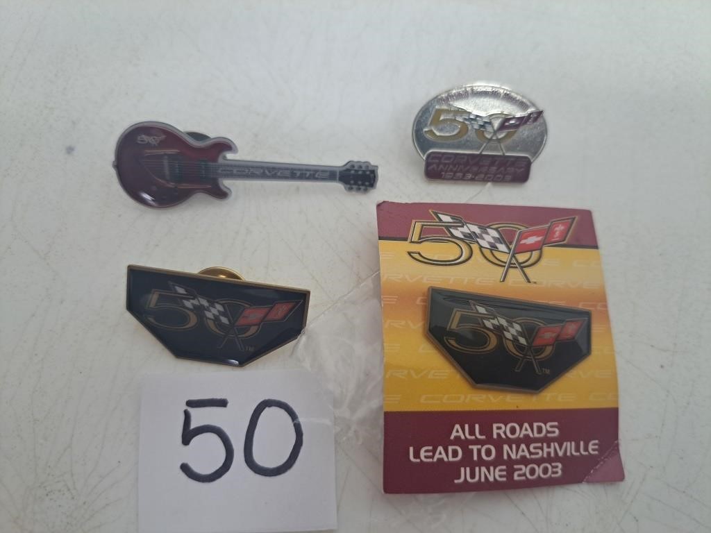 2003 50th Anniversary of the Corvette Pinbacks