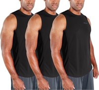 P4081  DEVOPS Men's Muscle Shirt 3-Pack, 3XL, Blac