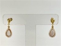 14K Gold Earrings With Opals