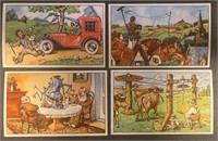 HUMOUR, ANIMALS:  9 x ERDAL Trade Cards (1928)