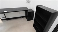 L Shaped Desk , 2 Drawer File Cabinet, Book Shelf