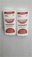 $10×2 Schmidt"s Clean Coconut Natural Deodorant