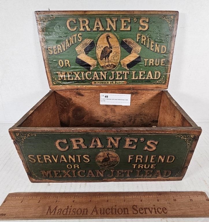 Crane's Mexican Jet Lead Advertising Crate