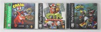 3 Playstation PS1 Crash Bandicoot Games
