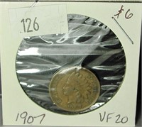 1907 Indian Head Penny - VF-20 Condition