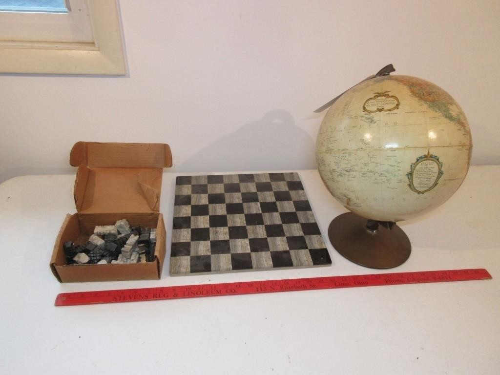 Globe & Chess Set