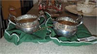 vintage sterling cream and sugarer