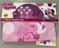 Disney Minnie 5/6 Girl's 2pc Short Set