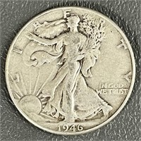 1946 Walking Liberty Silver (90%) Half Dollar