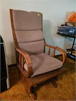 Oak glider chair