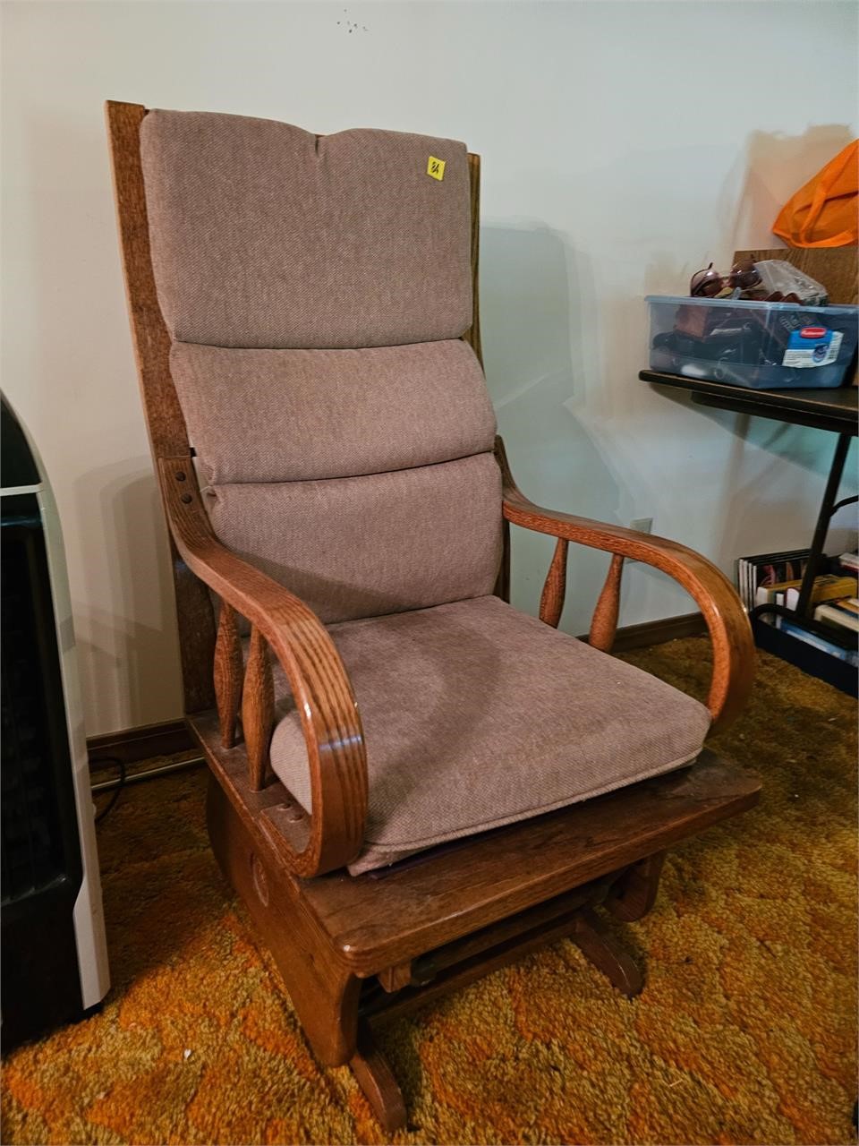 Oak glider chair