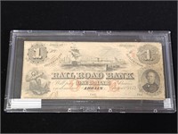 1853 Erie & Kalamazoo Railroad Bank $1 Note