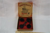 Graycraft Miniature Cast Iron Pot & Pan Set