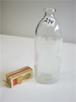Antique Glass Baby Bottle & Rigo Nipple